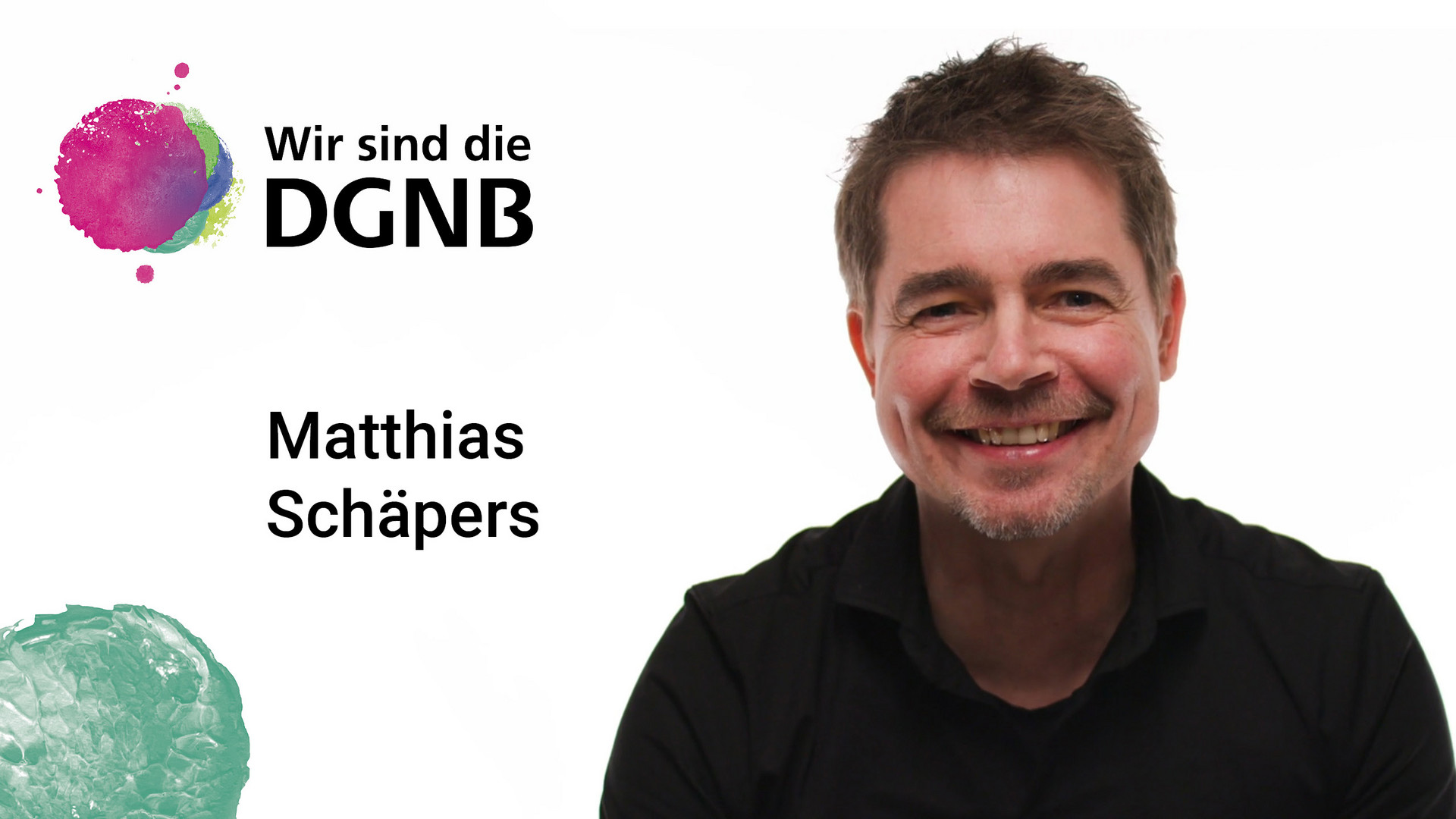 Matthias Schäpers gibt Einblick in seine DGNB Geschichte | #WirSindDieDGNB