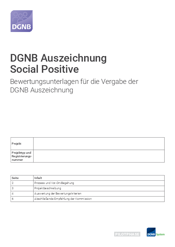 DGNB Auszeichnung "Social Positive"