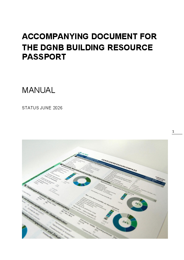 Manual: accompanying document for the DGNB Building Resource Passport