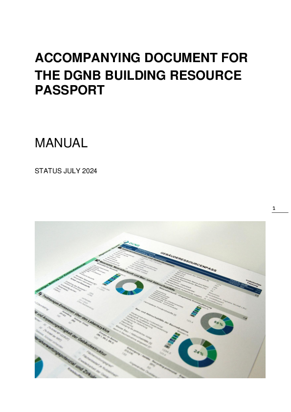 Manual: accompanying document for the DGNB Building Resource Passport