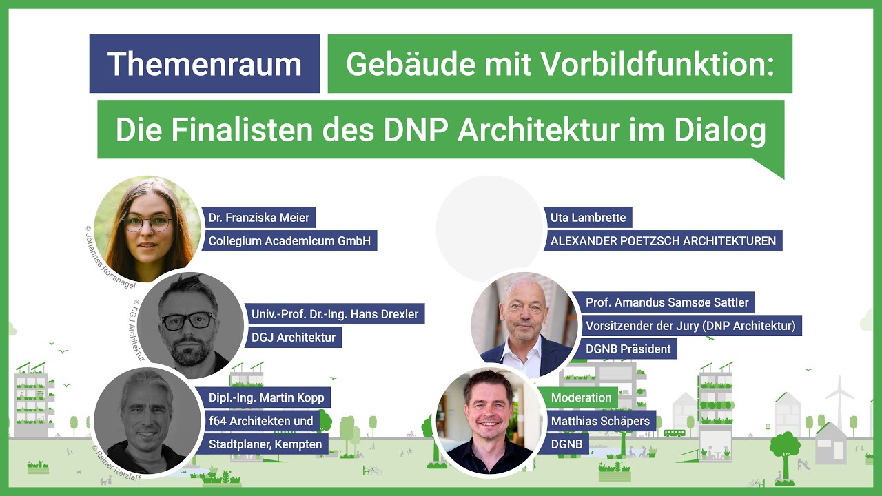 Die Finalisten des Deutschen Nachhaltigkeitspreises Architektur im Dialog | DGNB Jahreskongress 2025